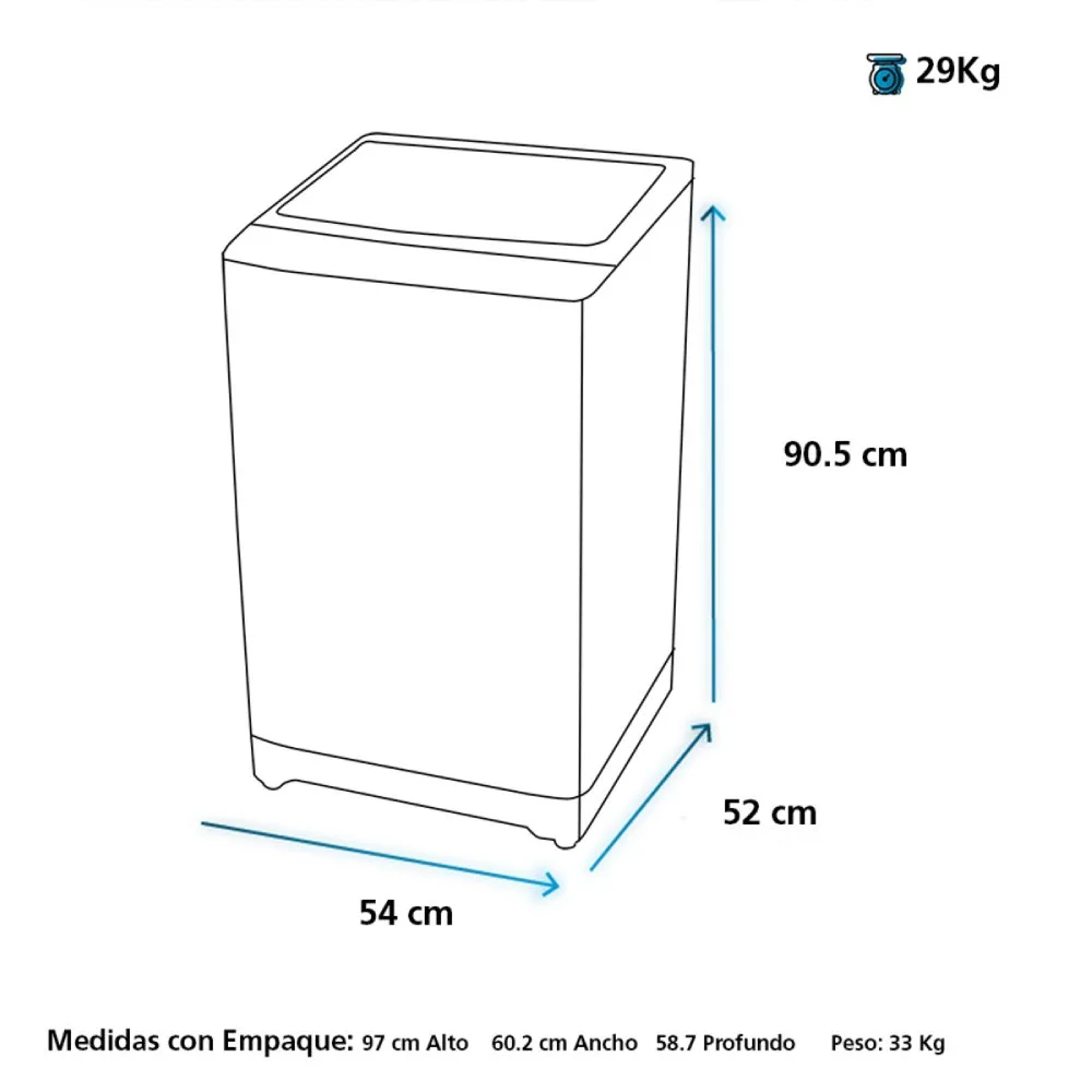 1200Wx1200H L Mabe Lavadora 10Kg Blanco LMAP1015WGBB0 Isometrico
