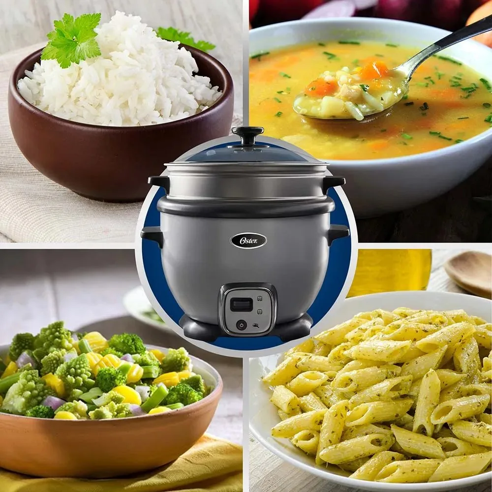 Arrocera Multiusos Oster de 12 Tazas Acero Inoxidable con Funcion Sofrito 3