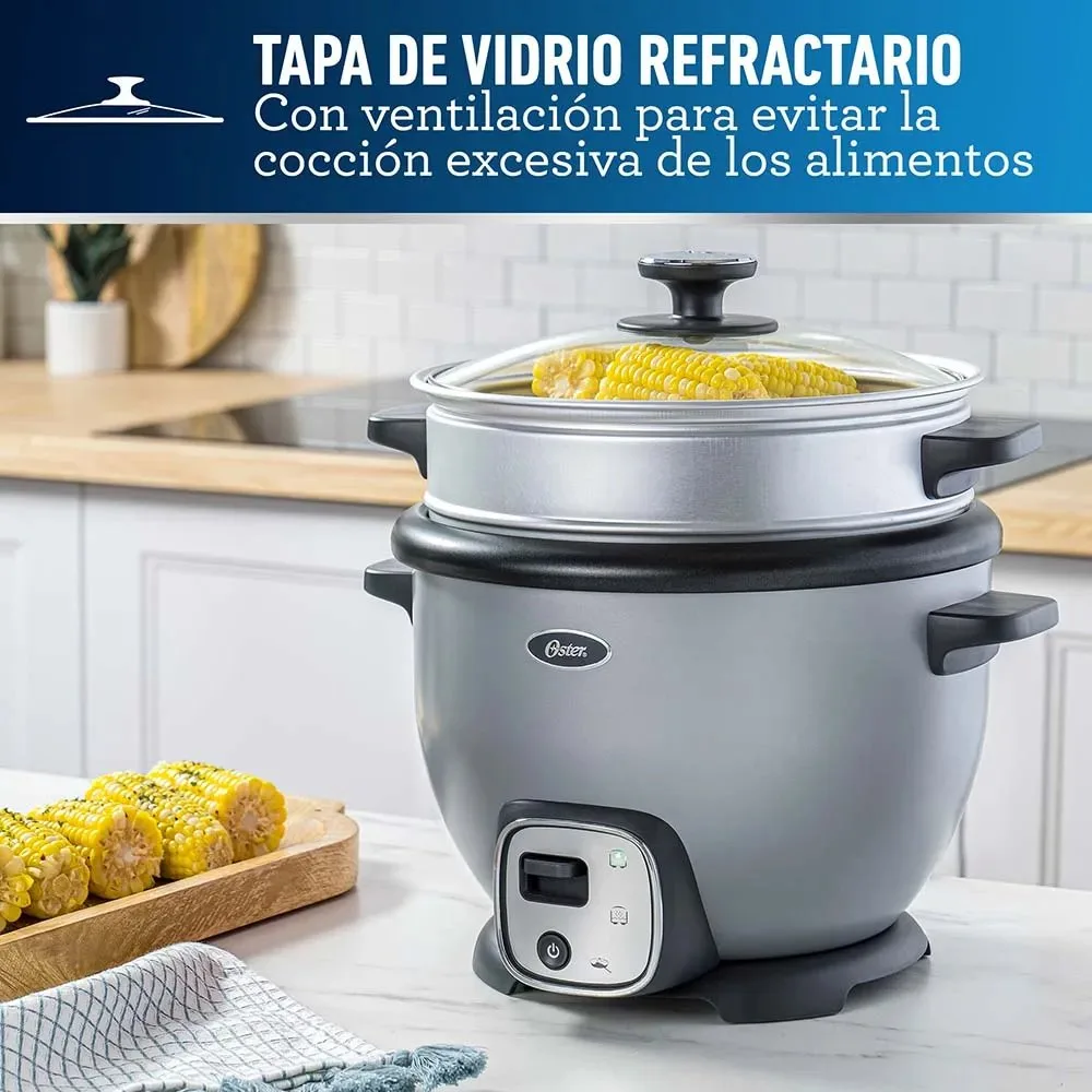 Arrocera Multiusos Oster de 12 Tazas Acero Inoxidable con Funcion Sofrito 5