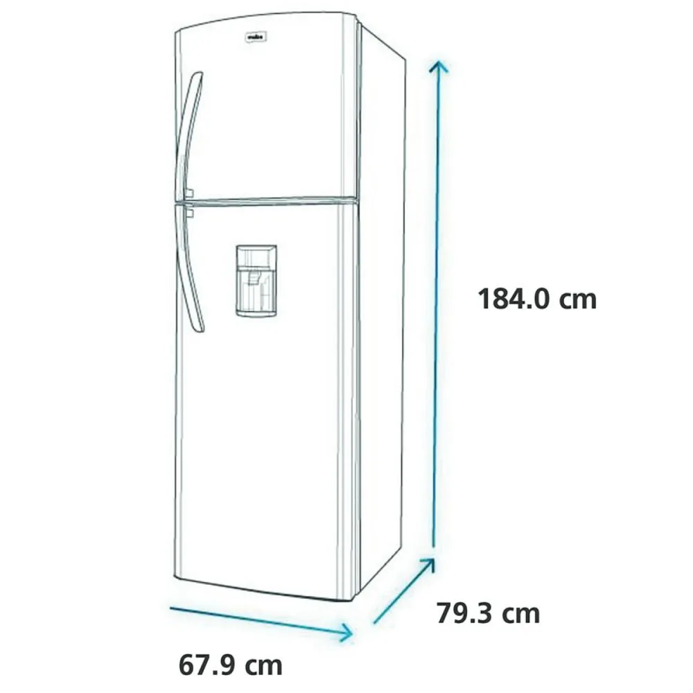 1200Wx1200H L Mabe Refrigeradores 438L Platinum RMP425FJPT Isometrico 1
