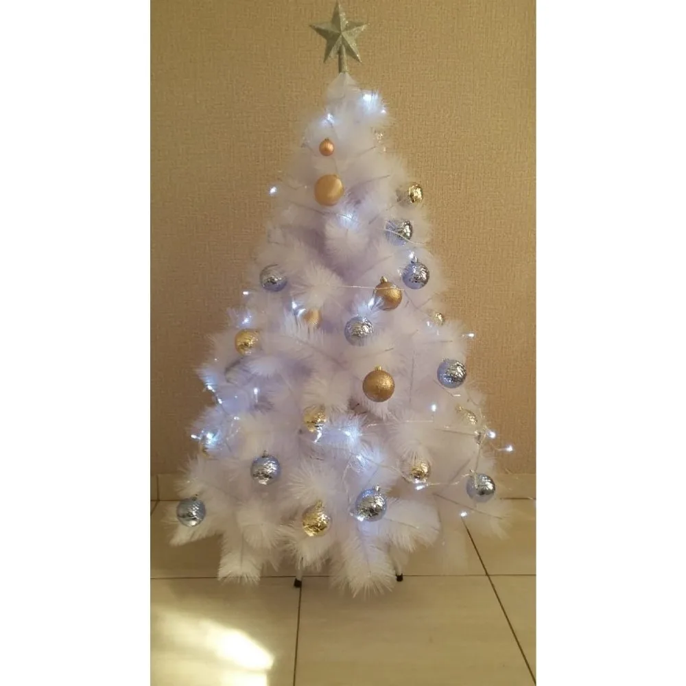 Arbol de Navidad Autoarmable Blanco 150cm de Alto Incluye Soporte Facil de Armar