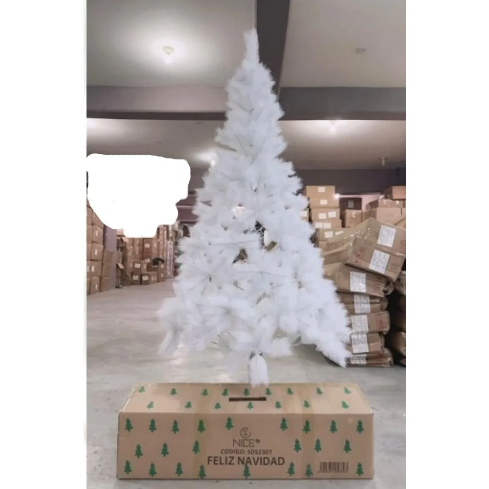 Arbol de Navidad Blanco 210cm de Alto Autoarmable de Incluye Soporte 2