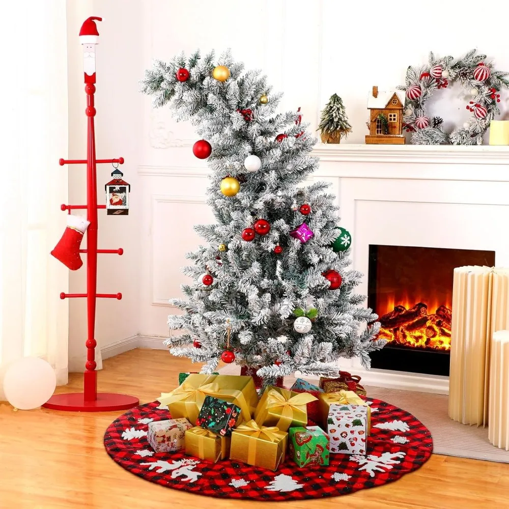 Arbol de Navidad Flexible de 210CM con Nieve para Decoracion Incluye Soporte