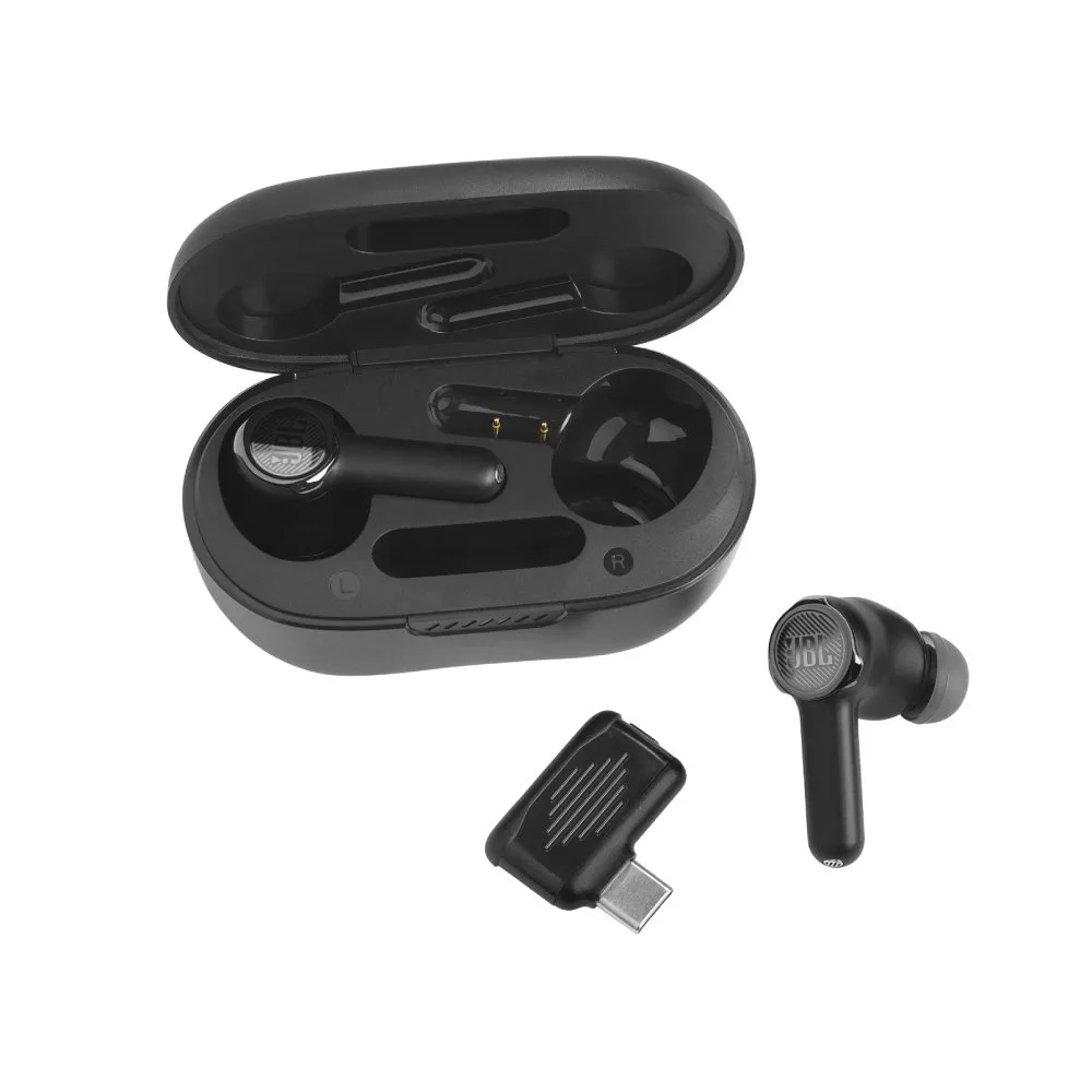 Audifonos Bluetooth True Wireless JBL Quantum TWS – Resistencia al agua IPX4 duracion total de 24 horas cancelacion de ruido adaptativa color negro 2
