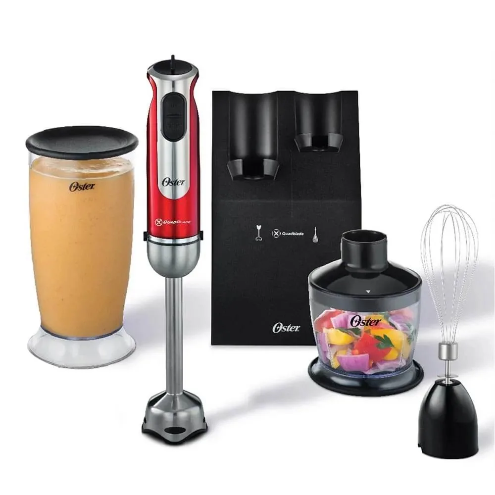 Batidora de Inmersion FPSTHB2801 de 800W con Procesador de Alimentos y Accesorios – Color Rojo Metalico 6