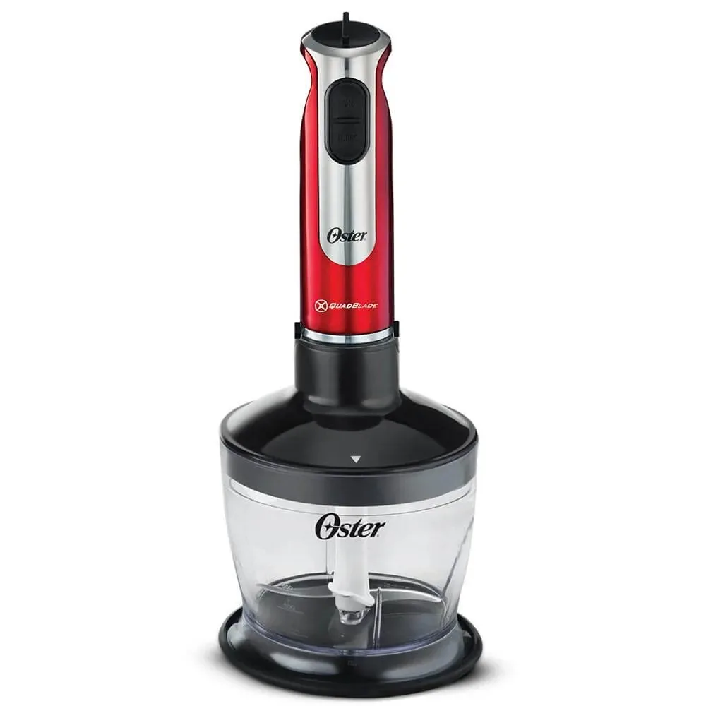 Batidora de Inmersion FPSTHB2801 de 800W con Procesador de Alimentos y Accesorios – Color Rojo Metalico