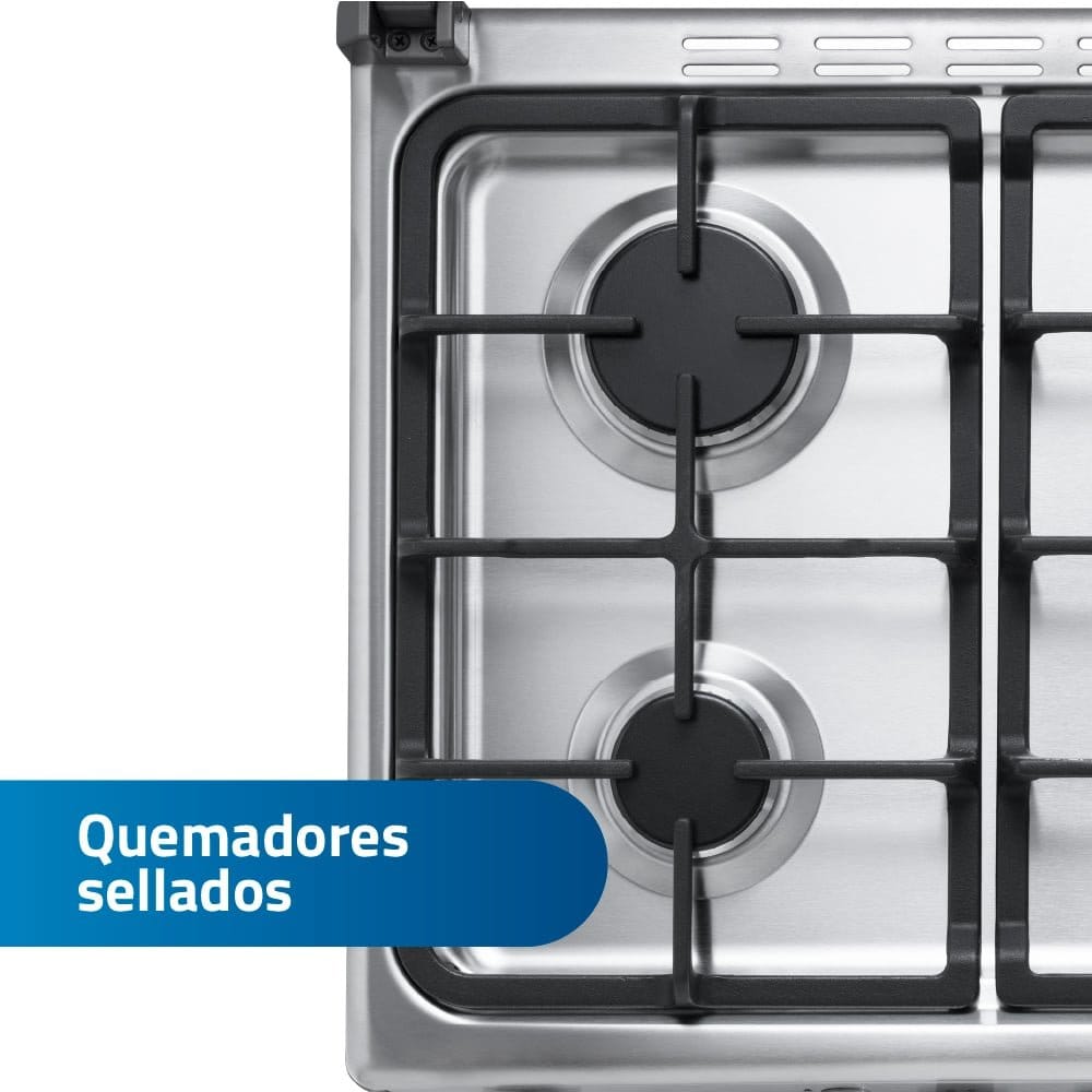 Cocina de 24″ con Encendido Electrico y Quemadores Sellados Horno con Luz y Sistema Cortagas VIENA QZ 2