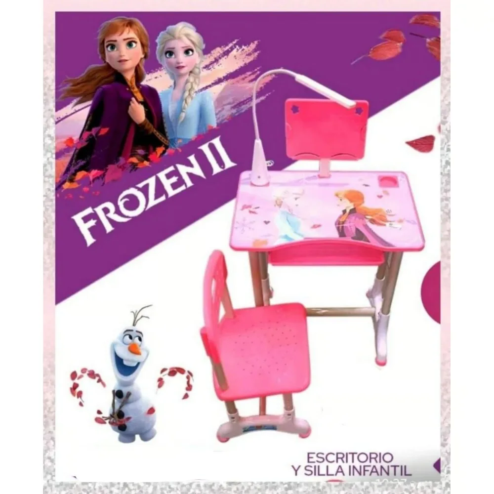 Escritorio para Ninas Ergonomico con Lampara Led FROZEN Incluye Arbol de Navidad 60 cm de Alto 3