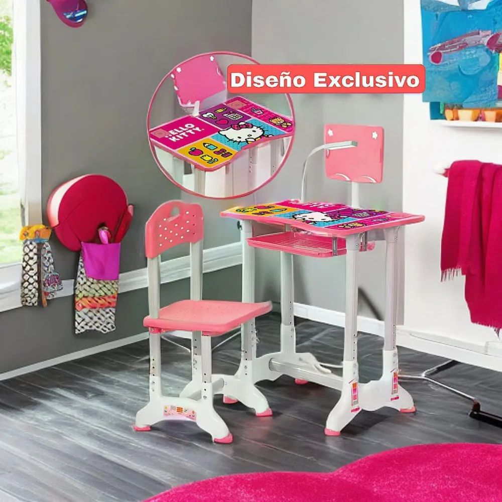 Escritorio y Silla Hello Kitty Ergonomico con Lampara Led Incluye Arbol de Navidad 60cm de Alto 3