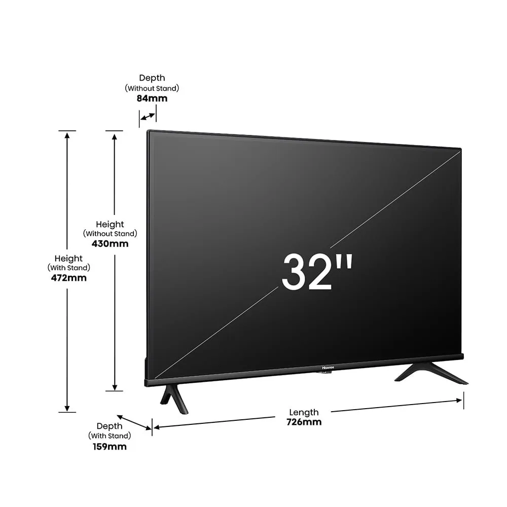 Televisor Hisense HD con Tecnologia Nature Color Enhancer y Audio DTS Virtual X 32A4K 3