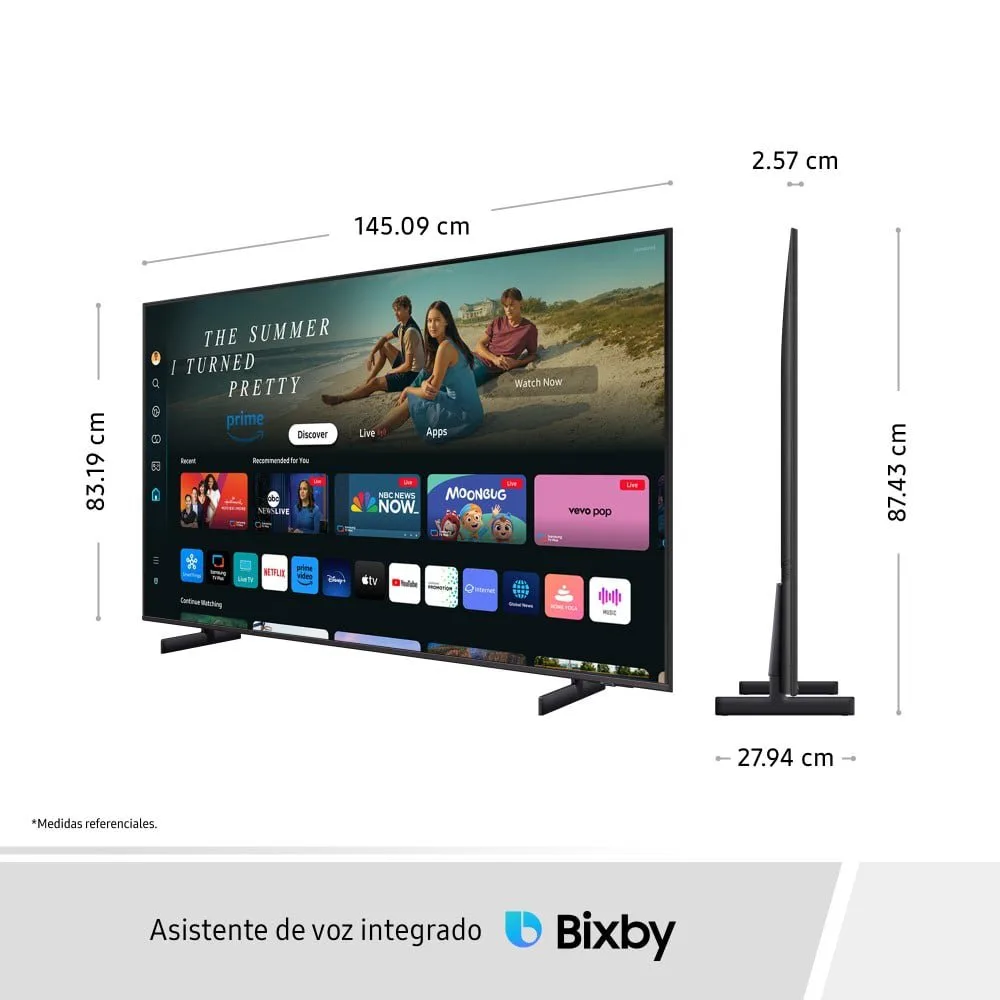 Televisor Samsung 65 UN65DU8000GXPE Crystal UHD DU8000 4K Tizen OS Smart TV 3