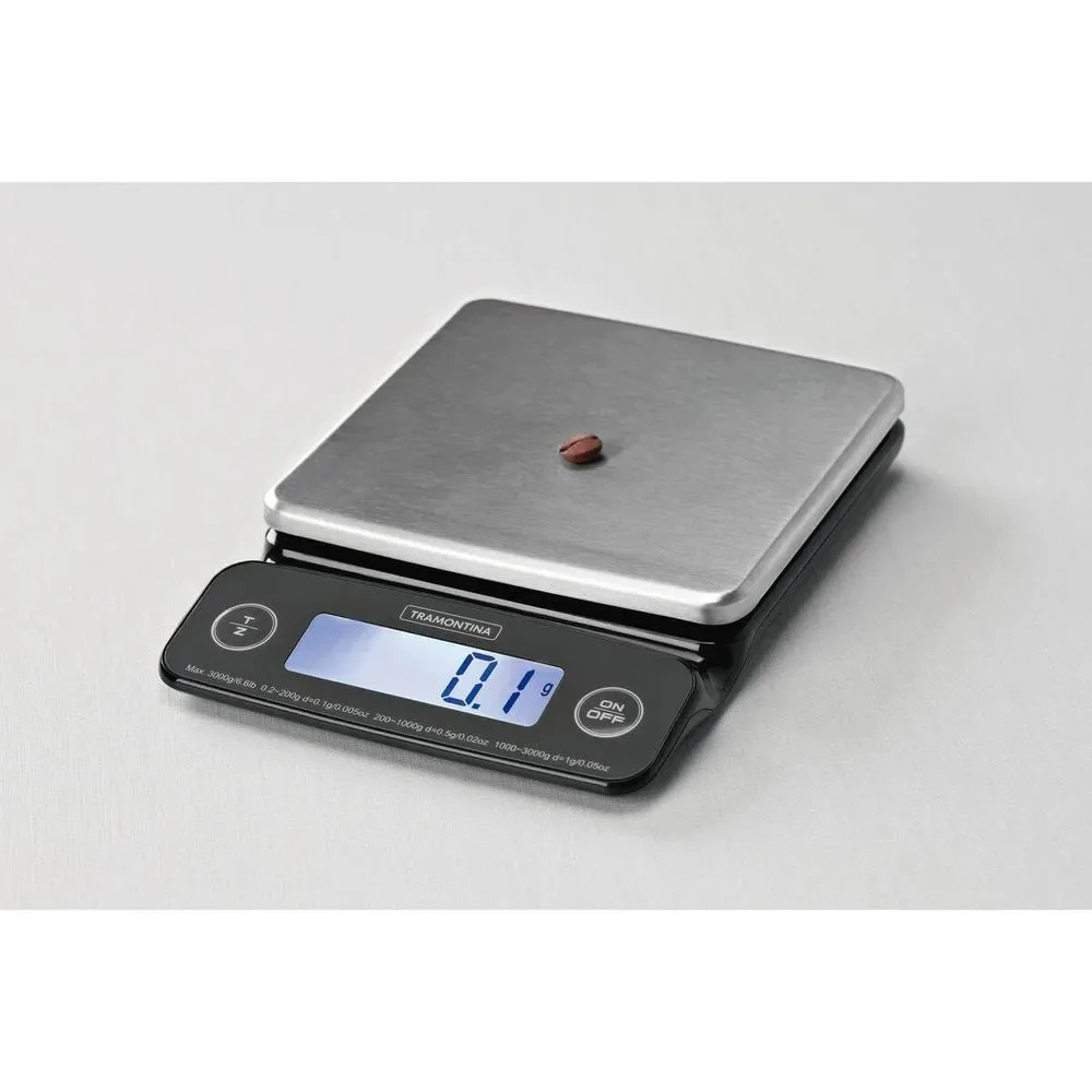 Balanza Digital Tramontina Adatto de Alta Precision con Base de Acero Inoxidable – Funcion Tara y Apagado Automatico 5 1