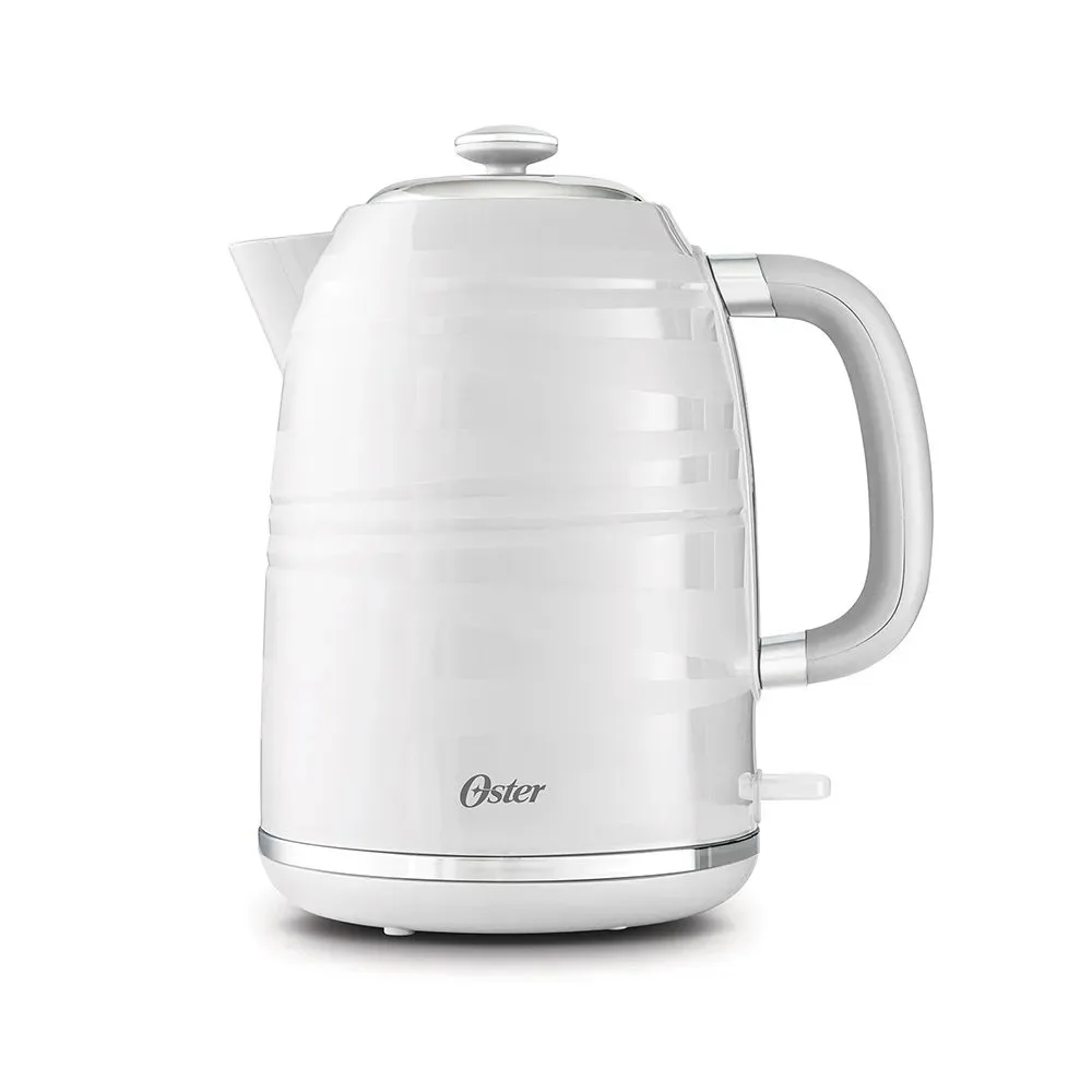 Hervidor Electrico Oster® Blanco 1.7L BVSTKT4177W con Apagado Automatico Filtro Removible y Base Giratoria 2