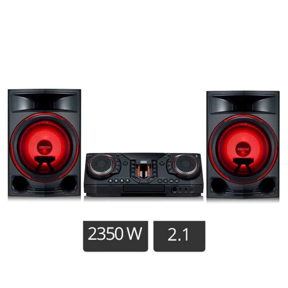 Minicomponente LG XBOOM CL87 2350W Bluetooth con Karaoke Star Luces Multicolor y Party Accelerator