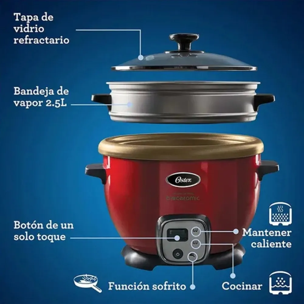 Olla Arrocera 2.2L Sofrito Bioceramica Oster CKSTRC7130R Candy 3