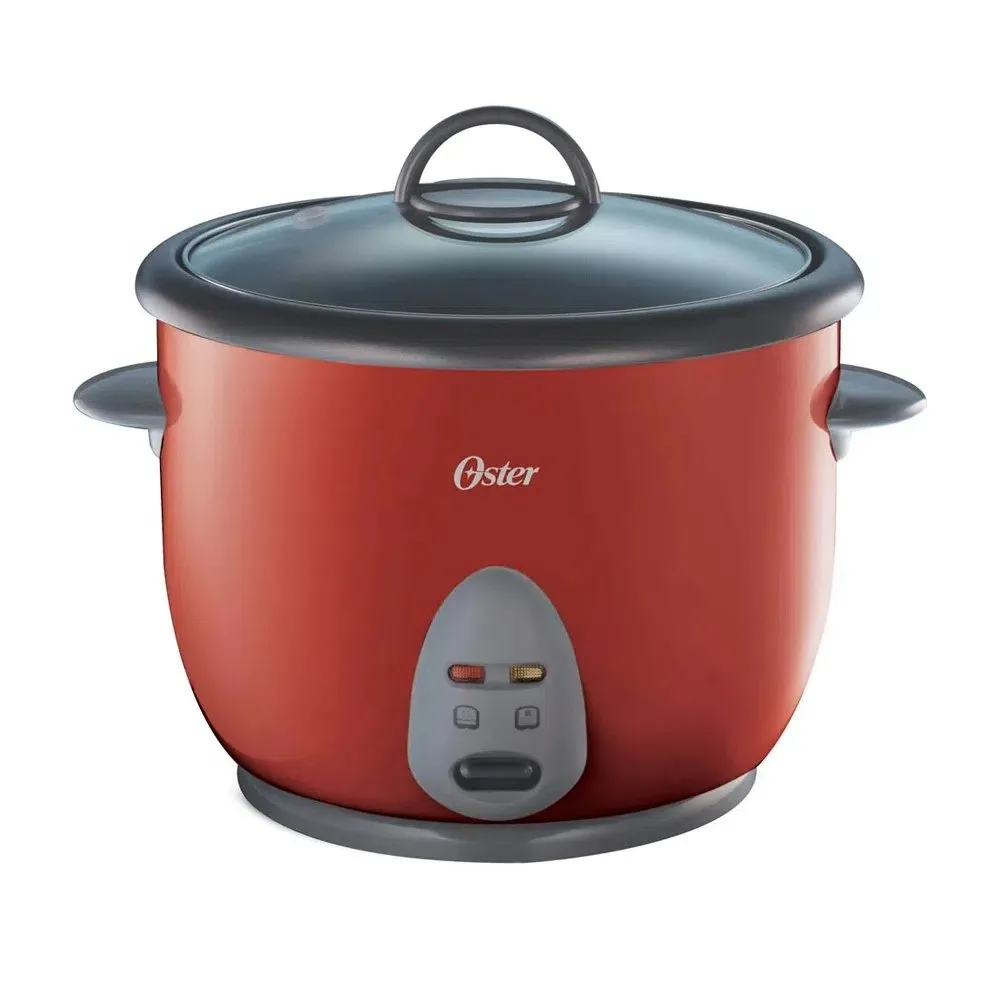 Olla Arrocera Oster 1.8L CKSTRC1700R – Rojo con Tazon Antiadherente Funcion Automatica y Tapa de Vidrio Refractario