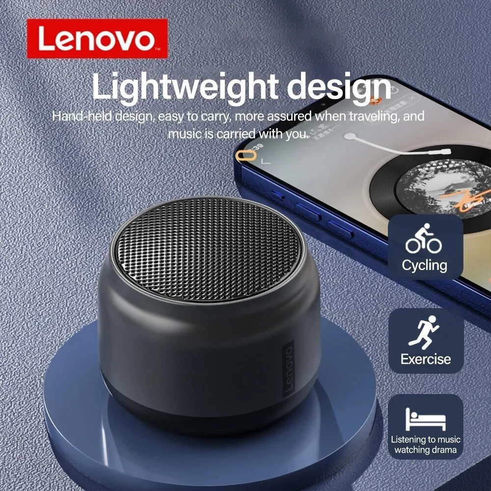 Parlante Bluetooth Inalambrico Lenovo K3 Sonido de Alta Fidelidad Microfono Incorporado Portatil y Compacto 2