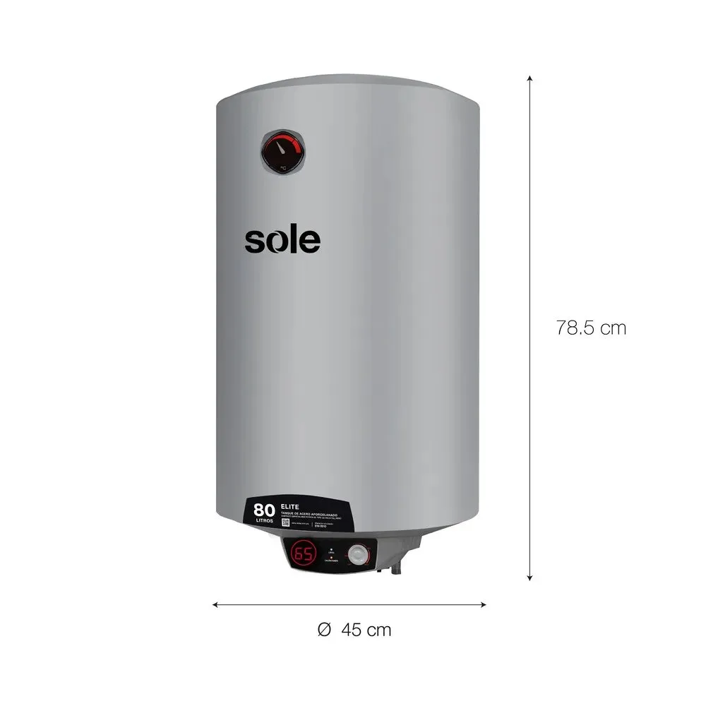 Terma Electrica SOLE SOLTEEL080C 80L Eficiencia Seguridad y Confort en un Solo Producto