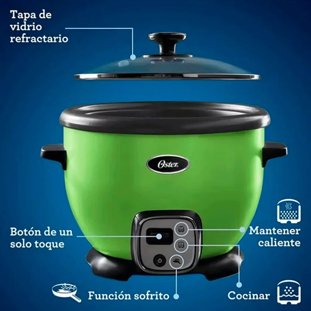 Olla Arrocera Oster® 1.8L con Funcion Sofrito Recubrimiento Antiadherente y Tazon Extraible – Color Kiwi CKSTRC8029K 2