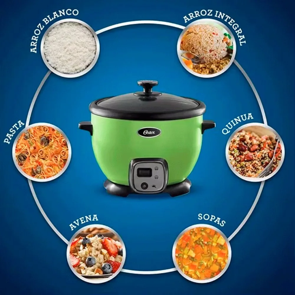 Olla Arrocera Oster® 1.8L con Funcion Sofrito Recubrimiento Antiadherente y Tazon Extraible – Color Kiwi CKSTRC8029K